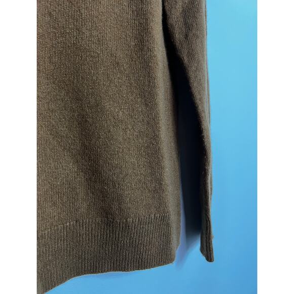 Nordstrom Brown Crewneck Sweater Size XS 100% Cashmere - Picture 4 of 6